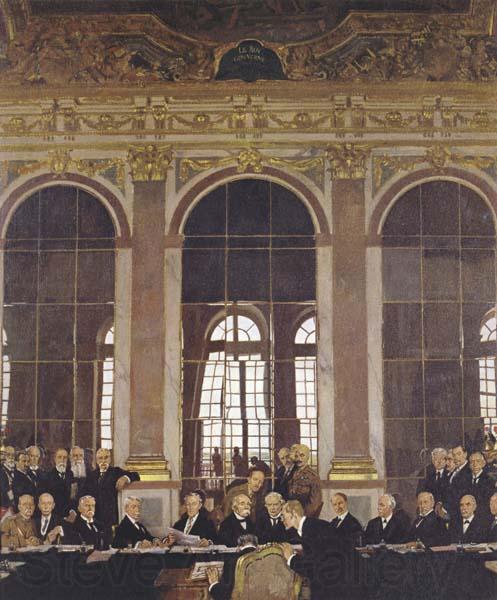 Sir William Orpen The Signing of Peace in the Hall of Mirrors,Versailles